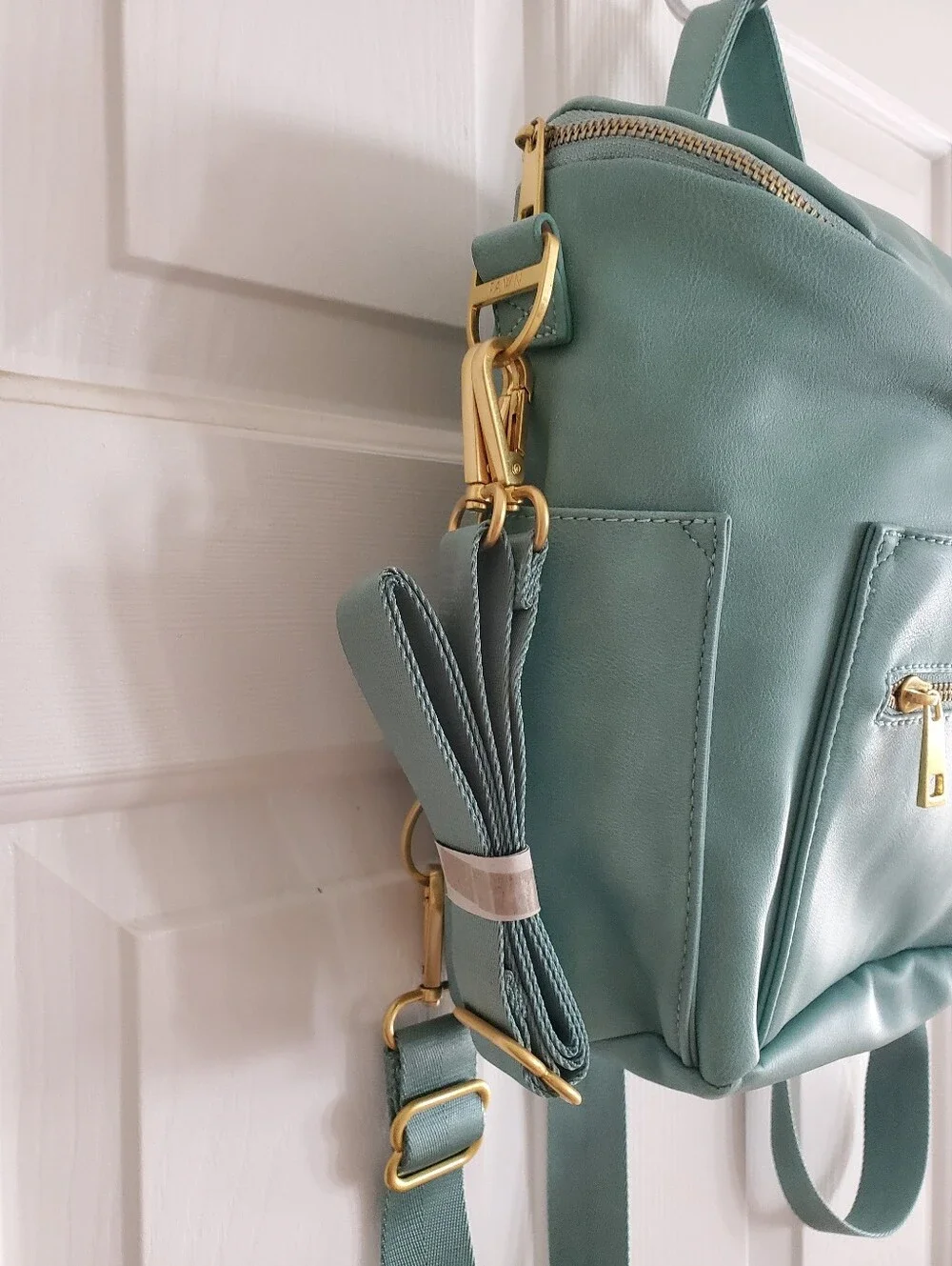 Fawn Design The Mini Backpack In Turquoise Blue  Vegan Leather